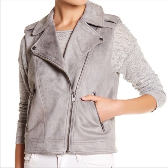 Philosophy Pink Faux Suede Moto Vest - Medium - Picture 9 of 9